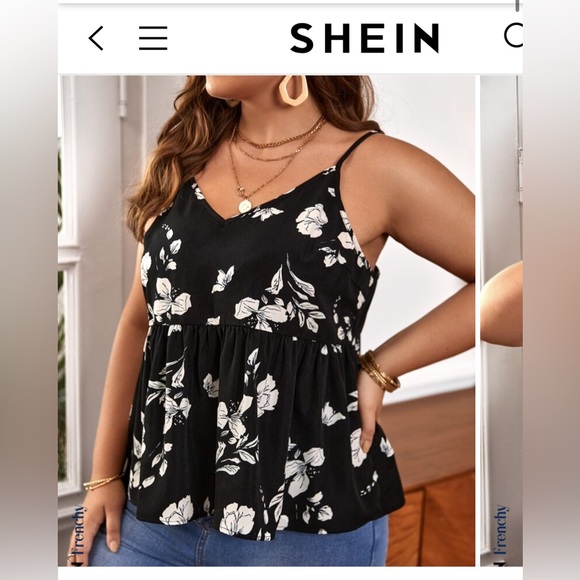 Shein Curve Black & White Tank Top Size Size 1XL - Picture 4 of 4